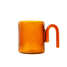  SAGE + COOPER // Ribbed Glass Cup [Amber]