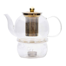 THE TEA COLLECTIVE // Glass + Gold Teapot