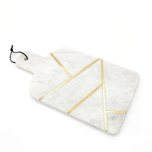  CLINQ // Marble Brass Paddle Cheese Board